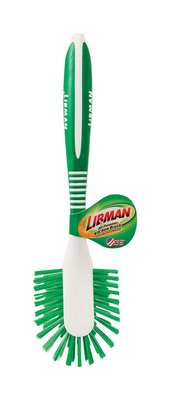 Libman 2.4 in. W Hard Bristle 8 in. Plastic/Rubber Handle Kitchen Brush