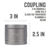 STZ Industries 2 in. FIP each X 2 in. D FIP Black Malleable Iron Coupling