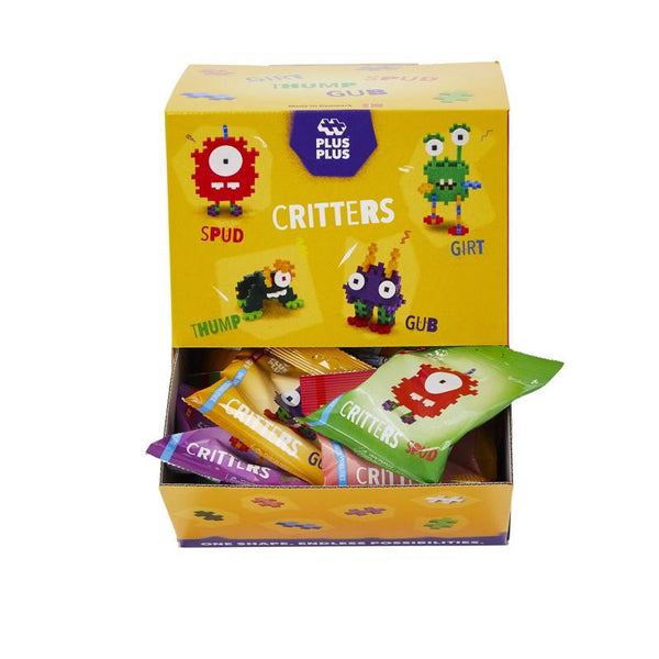 Plus-Plus Critters Monsters Building Toy Multicolored 40 pc (Pack of 48)