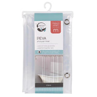 Zenna Home 72 in. H X 70 in. W Clear Solid Shower Curtain Liner PEVA