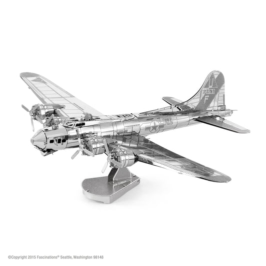 Fascinations Metal Earth B-17 Flying Fortress 3D Model Kit Metal Silver