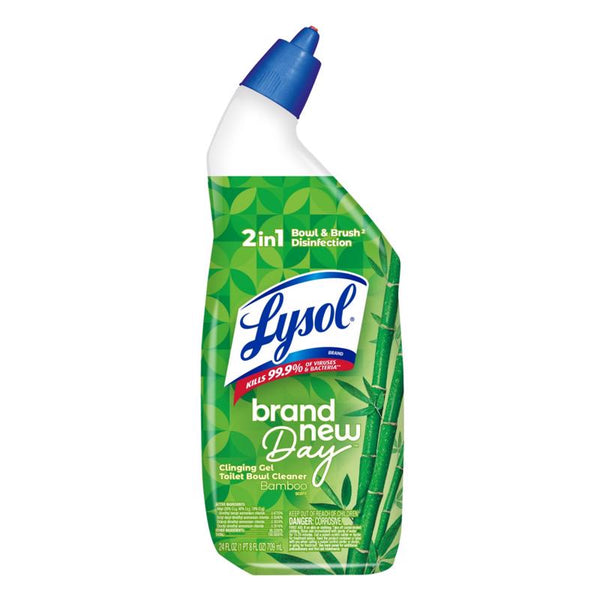 Lysol limpiador de taza de inodoro con aroma a bambú, gel de 24 oz. (paquete de 9)