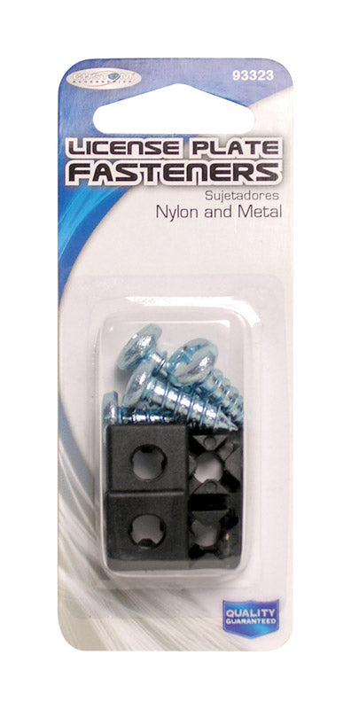 Custom Accessories Black Nylon License Plate Fasteners (Pack of 12)