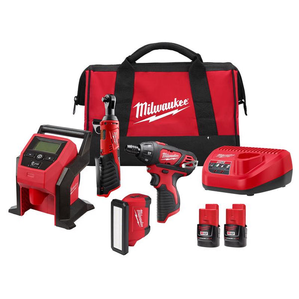 Kit combinado de 4 herramientas inalámbricas sin escobillas de 12 V de Milwaukee