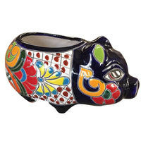 Avera Products Talavera Multicolored Ceramic Oblong Planter 5 L x 6 H x 9 W in. (Pack of 4)