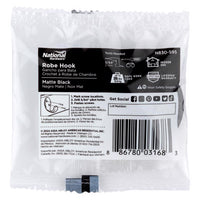 National Hardware Medium Matte Black Metal 3.94 in. L Rope/Tarp Hook 35 lb 2 pk