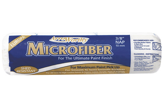 ArroWorthy Microfiber 14 in. W X 3/8 in. Mini Paint Roller Cover 1 pk