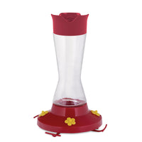 Perky-Pet Hummingbird 16 oz Glass/Plastic Pinch Waist Nectar Bird Feeder 4 ports - Open Box