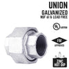 BK Products 3/4 in. FPT x 3/4 in. Dia. FPT Galvanized Malleable Iron Union (Pack of 5)