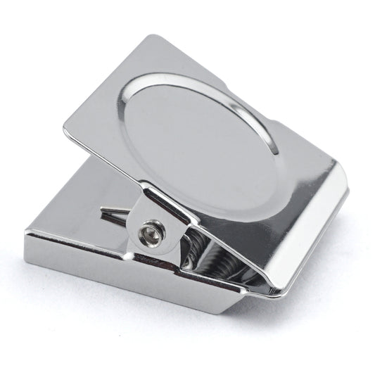 Magnet Source 1.125 in. L X 1.375 in. W Silver Square Magnetic Clips 5 lb. pull 4 pc