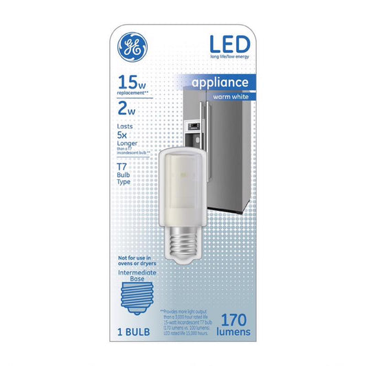 GE T7 E17 (Intermediate) LED Bulb Warm White 15 Watt Equivalence 1 pk