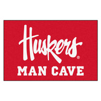 University of Nebraska Script Man Cave Rug - 19in. x 30in.