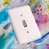 Amerelle Capri Paintable Textured White 2 gang Stamped Steel Toggle Wall Plate 1 pk
