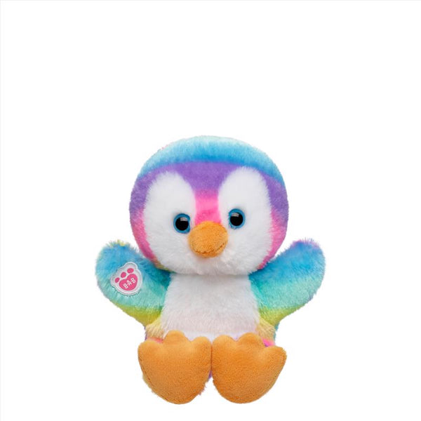 Juguete de peluche Build-A-Bear Mini Beans pingüino arcoíris (paquete de 10)