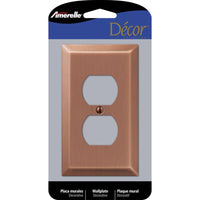 Amerelle Century Antique Copper 1 gang Stamped Steel Duplex Wall Plate 1 pk - Deal of The Week