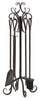 Panacea Bronze Brushed Steel Fireplace Tool Set