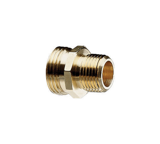 Gilmour Brass Threaded Double Male Hose Connector