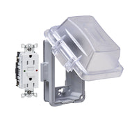 TayMac Rectangle Thermoplastic GFCI Outlet Kit
