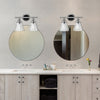 Globe Electric Parker Chrome 2 lights Incandescent Vanity Light Wall Mount
