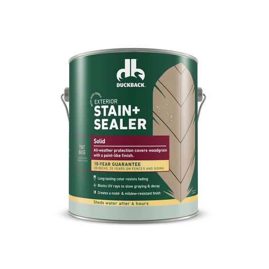 Duckback Solid Tintable White Tint Base Stain and Sealer 1 gal (Pack of 4)