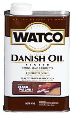 Watco Transparent Black Walnut Oil-Based Danish Oil 1 pt (Pack of 6)