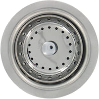 PlumbCraft 3-1/2 in. D Stainless Steel Basket Strainer Assembly Silver