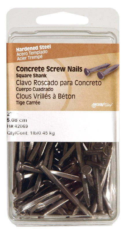 Hillman 1 in. L Concrete Steel Nail Square Shank Flat (Pack of 3)