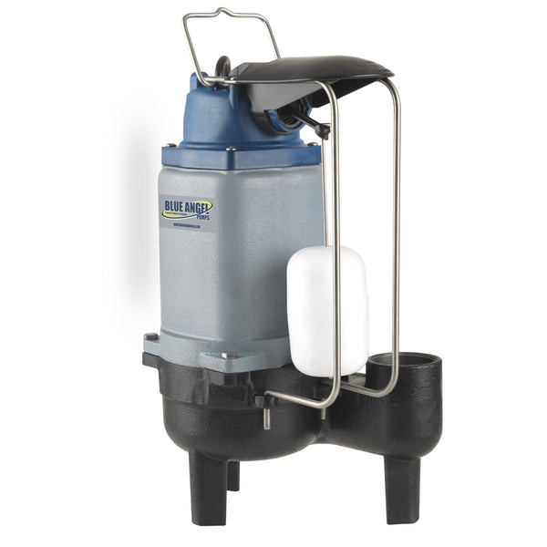 Bomba de aguas residuales con interruptor de flotador vertical de hierro fundido Blue Angel de 1/2 HP y 10980 gph