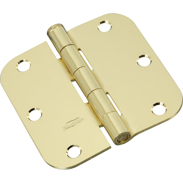 SPB512R5/8 3-1/2" 5/8R Hinge 1/pk - Polished Brass