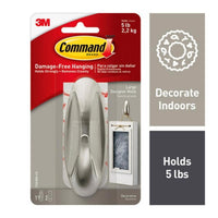 3M Command Large Metal Hook 4-1/8 In. L 1 Pk