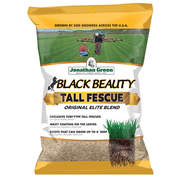 Semillas de césped de festuca alta Black Beauty de Jonathan Green, para sol o sombra, 15 lb