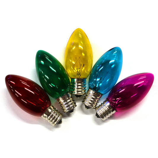 Holiday Bright Lights Incandescent C9 Multicolored 25 ct Replacement Christmas Light Bulbs 0.08 ft.