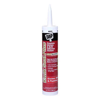 DAP Kwik Seal Plus White Siliconized Latex Kitchen and Bath Sealant and Adhesive 10.1 oz. (Pack of 12) - Open Box
