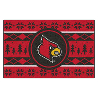 University of Louisville Holiday Sweater Rug - 19in. x 30in.