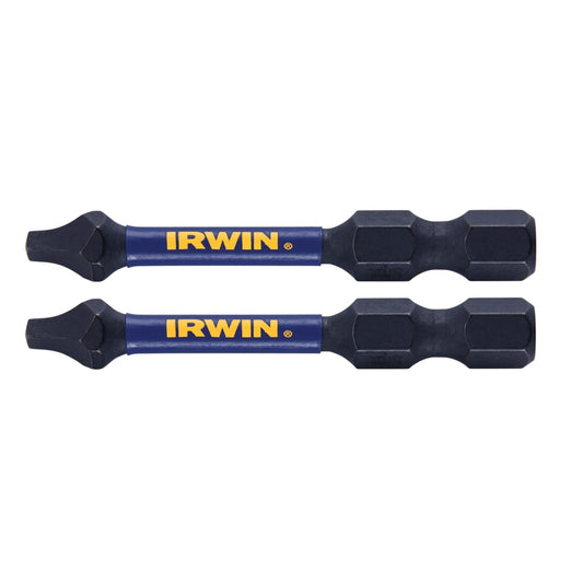 Irwin Impact Performance Series Square #1 X 2 in. L Power Bit Steel 2 pc