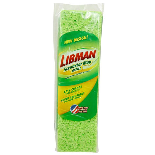 Libman Scrubster 2.5 in. W x 10.88 in. L Cellulose Mop Refill 1 pk (Pack of 6)