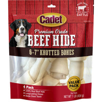 Gourmet Dog Treats, Rawhide Bones, 6-7-In., 4-Pk.