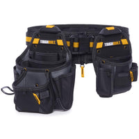 ToughBuilt 27 pocket Polyester Tool Belt 12.5 in. H Black/Orange L 32 in to 48 in.