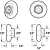Prime-Line 2 Sets 3/4 in. and 7/8 in. Round Tub Enclosure Rollers 4 pc (Pack of 6)