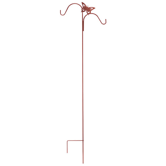 Panacea Brown Steel 84 in. H Double Crook with Butterfly Plant Hook 1 pk