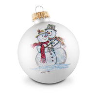 Krebs White Snowmen Sledding Ornaments (Pack of 12)