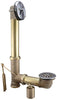 Keeney Foot Lok Stop 1-1/2 in. D Chrome Brass Bath Drain