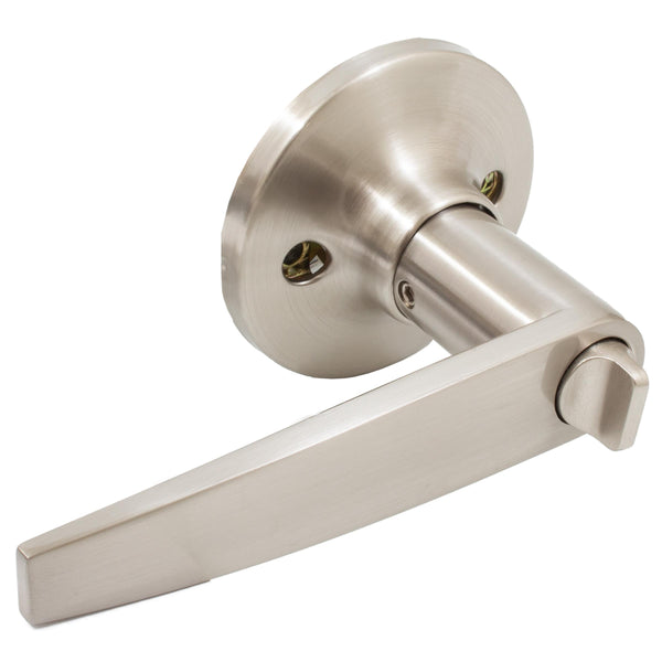 Tucson Door Lever, Privacy (Bed/Bath) Latch, Satin Nickel by Stone Harbor Hardware