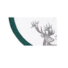 Celebrations Home Green/White Merry Christmas Deer Tree Skirt 48 in. (Pack of 4)