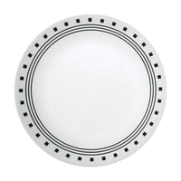 Corelle Livingware Black/White Glass City Block Stackable Luncheon Plate 3/4 H x 8-1/2 Dia. in. - Deal of The Week