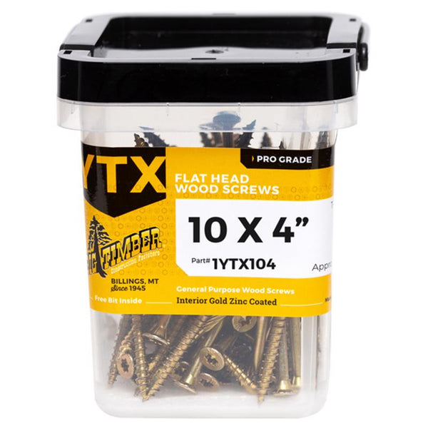 TORNILLOS PARA MADERA N.° 10 4"L