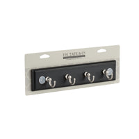 E.H. Tate & Co. 8.75 in. L Satin Nickel Black Zinc Traditional Key Rack 1 pk