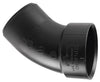 Charlotte Pipe 4 in. Hub X 4 in. D Spigot ABS 45 Degree Elbow
