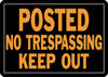 Hillman English Black No Trespassing Sign 10 in. H X 14 in. W (Pack of 6)