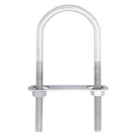 Hampton 5/16 in. x 2 in. W x 4-11/16 in. L Coarse Stainless Steel U-Bolt (Pack of 5)